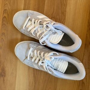 Adidas Gray and White Sneakers